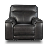 Zurich Leather Power Recliner - Smokey Grey thumbnail 2