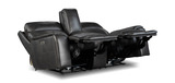 Zurich Leather Loveseat - Smokey Grey thumbnail 2