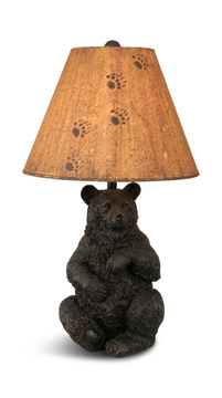 Sitting Black Bear Table Lamp