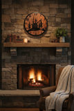 Cabin Etched Clock thumbnail 2