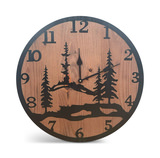 Pine Etched Clock thumbnail 1