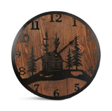 Cabin Etched Clock thumbnail 1