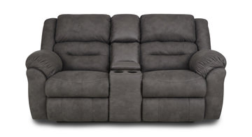 Briggs Reclining Loveseat With Console - Shadow