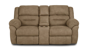 Briggs Reclining Loveseat With Console - Truffle