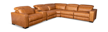 Brandi 6 Piece Leather Power Modular Sectional