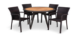 Napa/Copper 5 Piece Patio Dining Set - 48″ Round  thumbnail 2