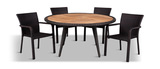Napa/Cooper 5 Piece Patio Dining Set - 60″ Round Table thumbnail 2