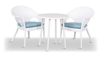 Iris/Heron 3 PIece Patio Bistro Set 
