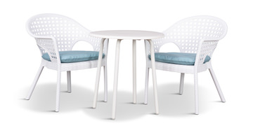 Iris/Heron 3 PIece Patio Bistro Set 