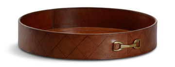 Leather Round Tray