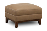 Brooks Leather Ottoman thumbnail 1