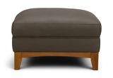 Calen Leather Ottoman - Trinity Slate Brown thumbnail 2