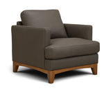 Calen Leather Chair - Trinity Slate Brown  thumbnail 1