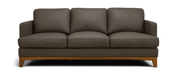 Calen Leather Sofa - Slate Brown