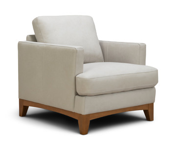 Calen Leather Chair - Maestro Moonbeam