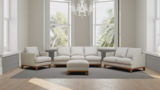 Calen Leather Ottoman - Maestro Moonbeam thumbnail 3