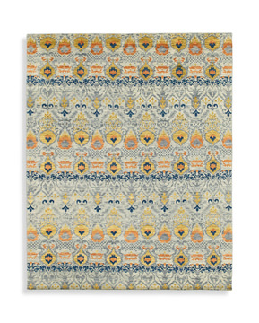 Hand Knotted Area Rug - 7′10″ X 9′9″