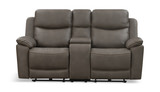 Sawyer Reclining Loveseat With Console - Graphite thumbnail 1