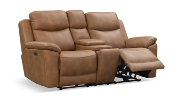 Sawyer Reclining Loveseat With Console - Copper