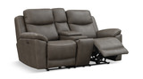 Sawyer Reclining Loveseat With Console - Graphite thumbnail 2