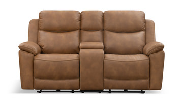 Sawyer Reclining Loveseat With Console - Copper