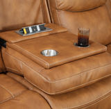 Sawyer Reclining Loveseat With Console - Copper thumbnail 4