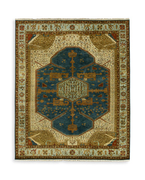 Hand Knotted Area Rug - 8′1″ x 9′11″