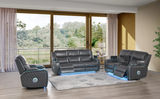 Jewels Power Reclining Sofa - Charcoal thumbnail 12