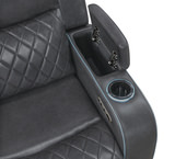 Jewels Power Reclining Loveseat With Console - Charcoal thumbnail 8
