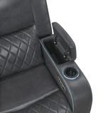 Jewels Power Reclining Loveseat With Console - Charcoal thumbnail 9