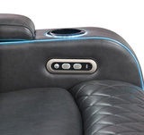 Jewels Power Reclining Loveseat With Console - Charcoal thumbnail 13