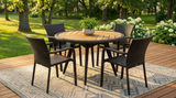 Napa/Copper 5 Piece Patio Dining Set - 48″ Round  thumbnail 4