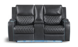 Jewels Power Reclining Loveseat With Console - Charcoal thumbnail 1
