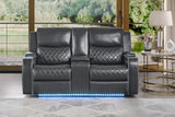 Jewels Power Reclining Loveseat With Console - Charcoal thumbnail 7