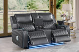 Jewels Power Reclining Loveseat With Console - Charcoal thumbnail 11