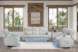 Jewels Power Reclining Sofa - Ice thumbnail 10