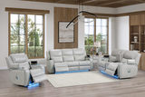 Jewels Power Reclining Sofa - Ice thumbnail 9
