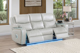 Jewels Power Reclining Sofa - Ice thumbnail 16