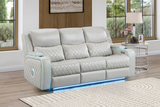 Jewels Power Reclining Sofa - Ice thumbnail 14
