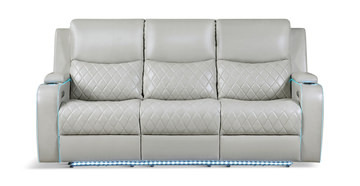 Jewels Power Reclining Sofa - Ice