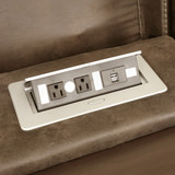 Harmony Reclining Loveseat With Console - Sand thumbnail 7