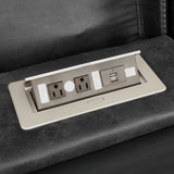 Harmony Reclining Loveseat With Console - Charcoal thumbnail 5