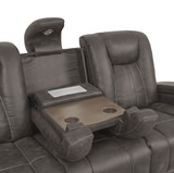 Harmony Reclining Loveseat With Console - Charcoal thumbnail 4
