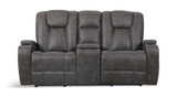 Harmony Reclining Loveseat With Console - Charcoal thumbnail 1
