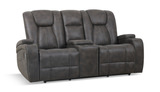 Harmony Reclining Loveseat With Console - Charcoal thumbnail 2