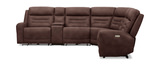 Rhonda 6 Piece Leather Power Reclining Sectional thumbnail 4