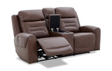 Rhonda Leather Power Reclining Loveseat With Console thumbnail 5