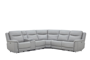 Penny 6 Piece Leather Power Reclining Sectional