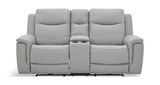 Penny Leather Power Reclining Loveseat With Console thumbnail 1