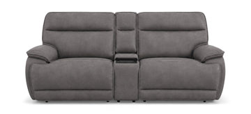Gauge 3 Piece Power Recline Sofa With Console Fridge
